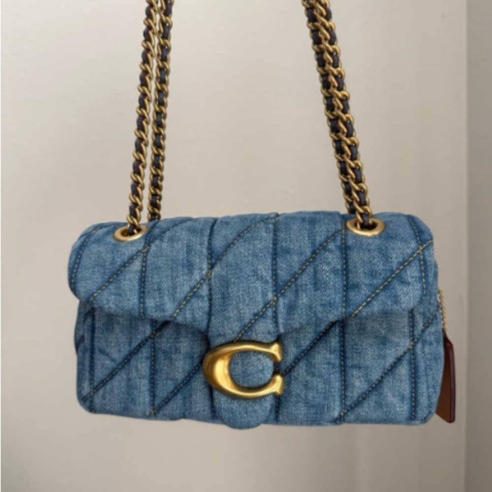 Authentic Coach Quilted Denim Bag